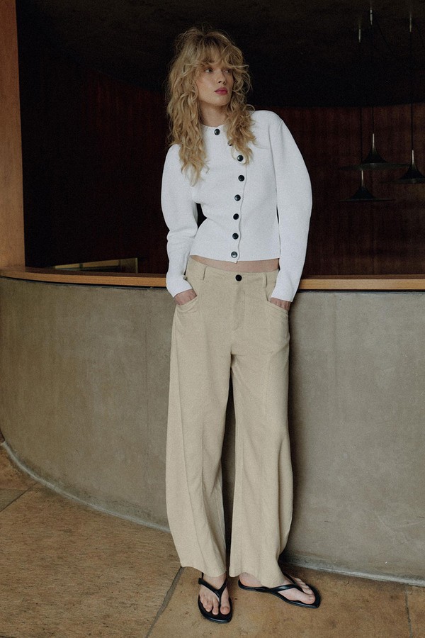 Balloon Linen Blend Trousers