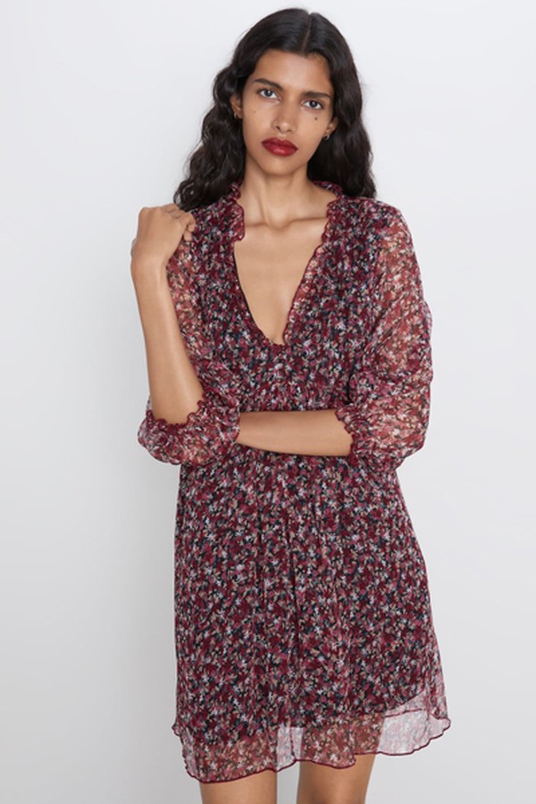 Printed Flowing Dress from Zara