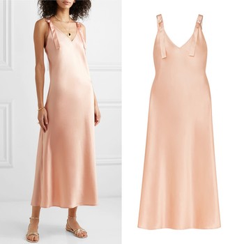 Pearl-Embellished Silk-Satin Nightdress  from Sleeper