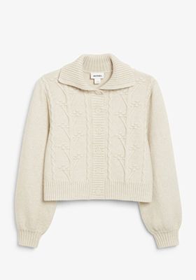 Ribbed Knit Cardigan from Monki