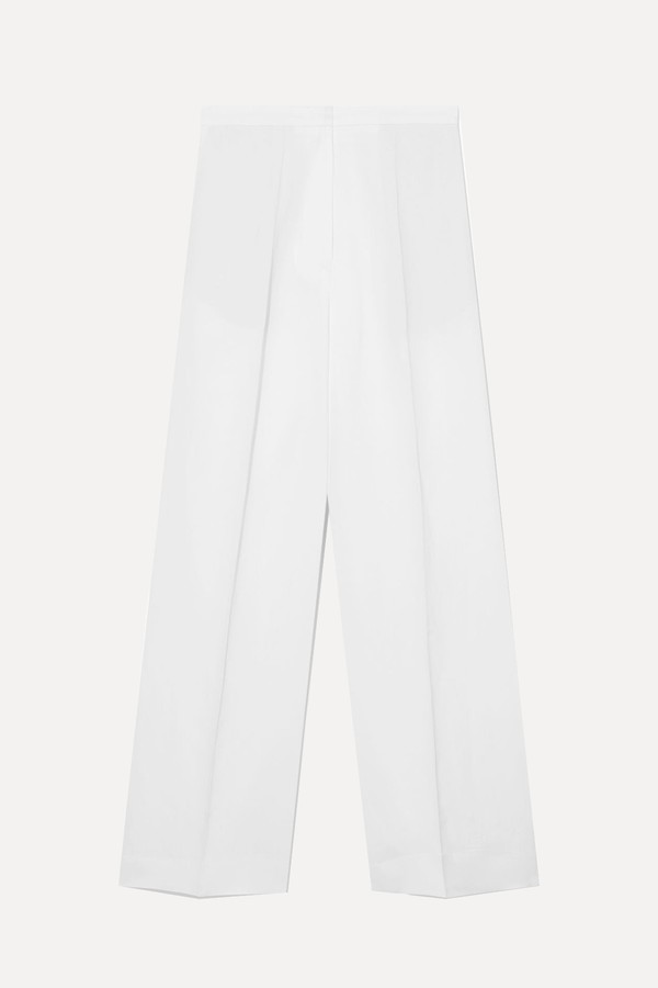 High-Waisted Wide-Leg Linen-Blend Trousers from COS