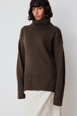 Ribbed High Neck Knitted Sweater, £46.95 | Na-kd