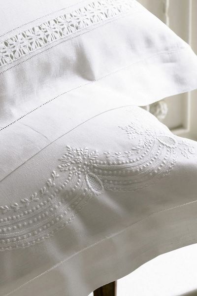 Francesca Leather Pillowcases from Cologne & Cotton