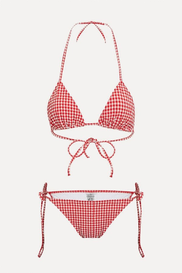 Sabrina Gingham Seersucker Bikini from Hunza G