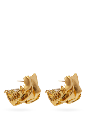 Crunched 14kt Gold-Vermeile Earrings from Completedworks