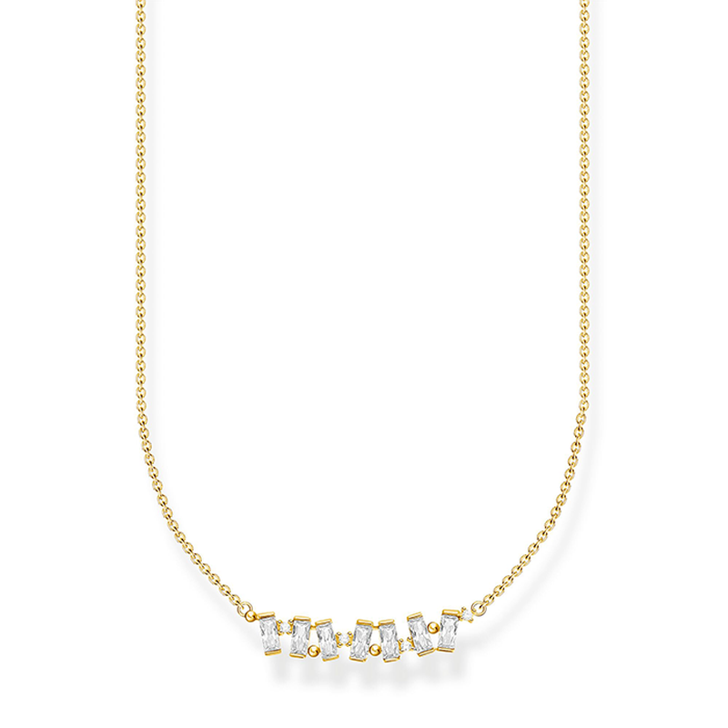 Necklace White Stones Gold