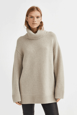 Cashmere-Mix Polo-Neck Jumper from H&M