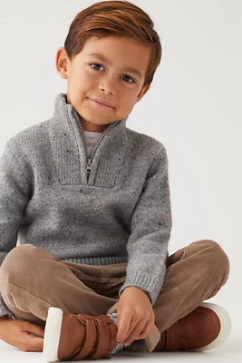 Neppy Half-Zip Knitted Jumper (2 - 7 Yrs) from M&S Collection
