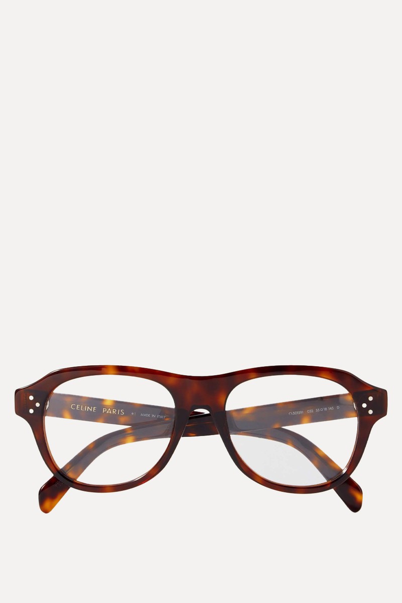 Aviator-Style Tortoiseshell Acetate Optical Glasses from Celine Eyewear
