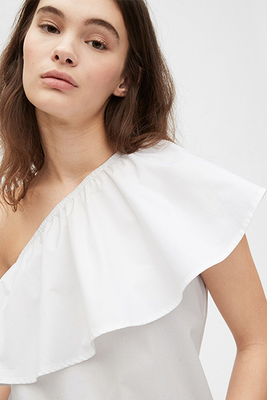 Ruffle One Shoulder Top from GAP