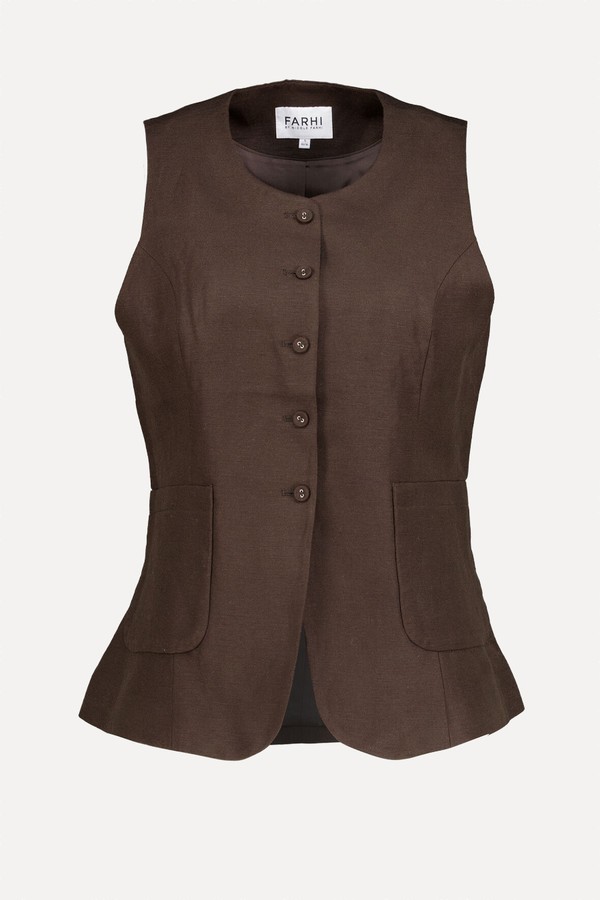 Linen Blend Waistcoat