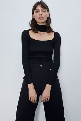 Cut Out Knit Sweater from Zara