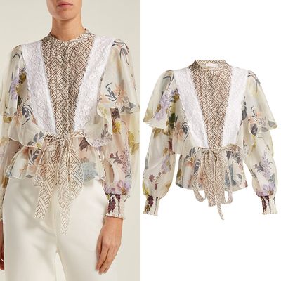 Ruffle Panel Floral Blouse from See By Chloe