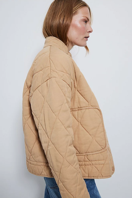Camel Quilted Jacket from George 