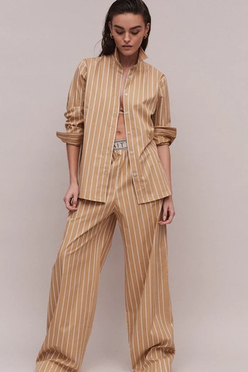 Tulum - Mustard Stripe Trousers