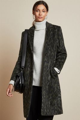 Leopard Print Cocoon Coat