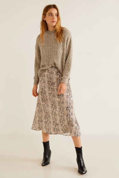 Snake Print Skirt