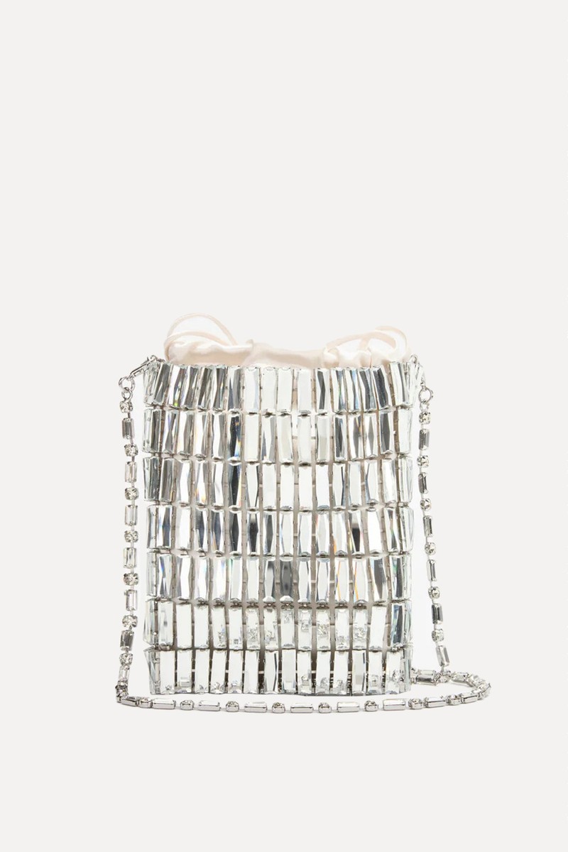 Silver Crystal Mini Bag from Self-Portrait