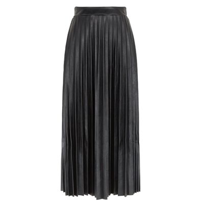 Black Leather Look Pleatd Midi Skirt, £27.99 | New Look