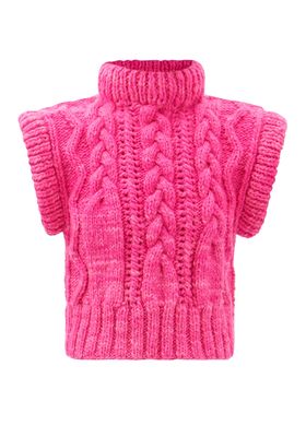 Alma Cable-Knit Wool Sweater Vest from La Fetiche