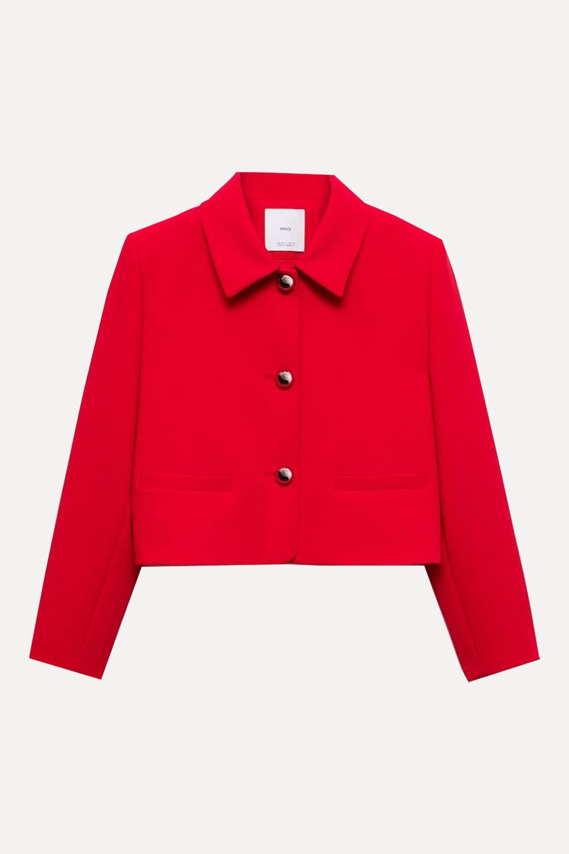 Buttoned Cropped Jacket from Mango