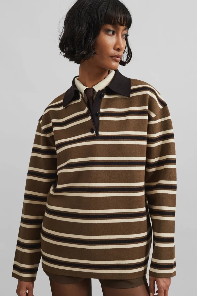 Royan Striped Polo from The Frankie Shop