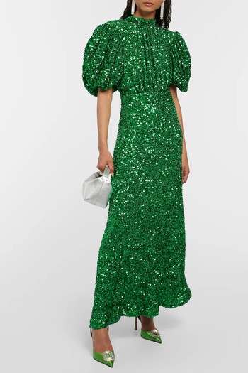 Embellished Puff-Sleeve Maxi Dress from Rotate Birger Christensen