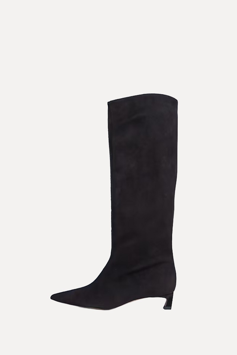 Sophie Premium Leather Point Toe Knee High Boots