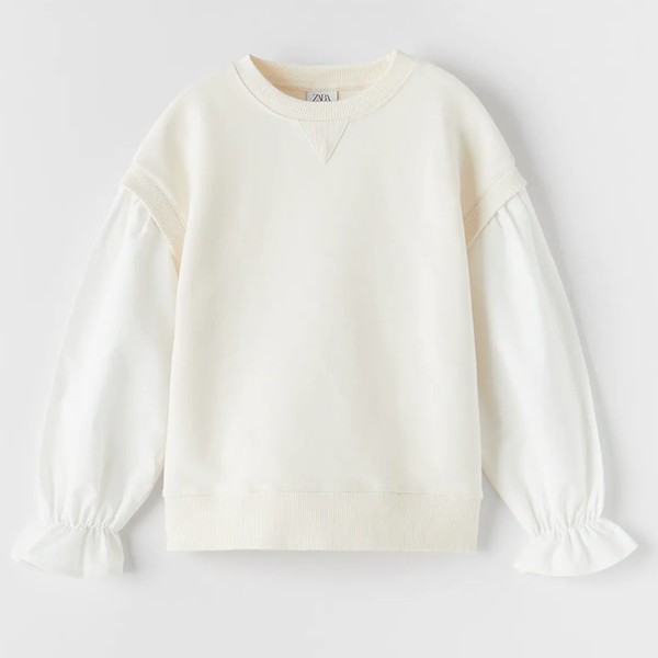 Plush Sweatshirt With Contrast Detail 