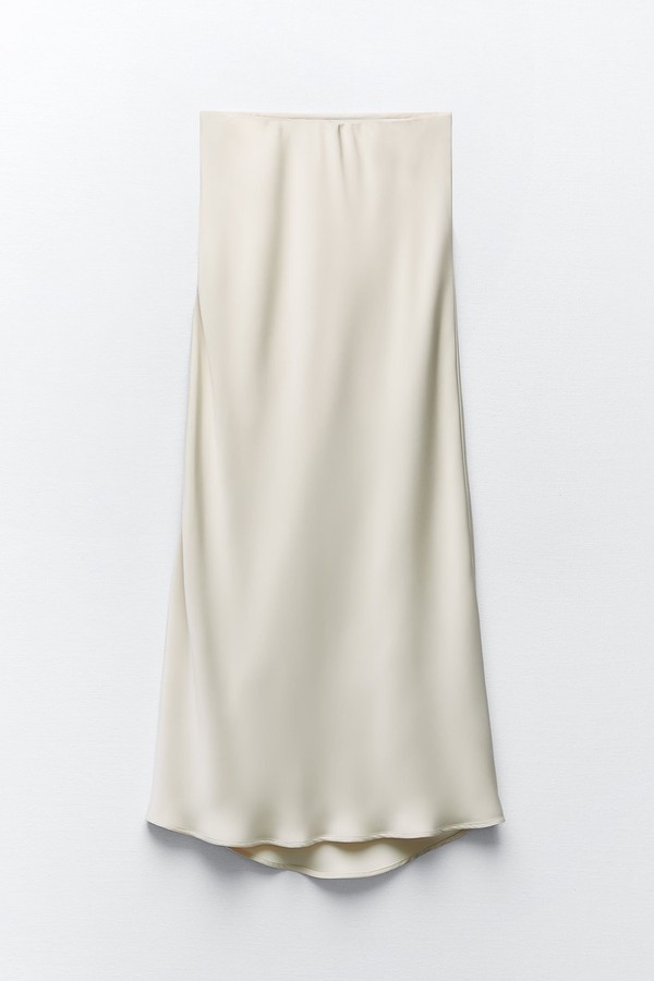 Satin Midi Skirt