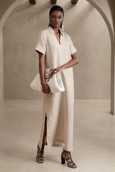 Cruz Linen Maxi Shirt Dress, £165 | Banana Republic