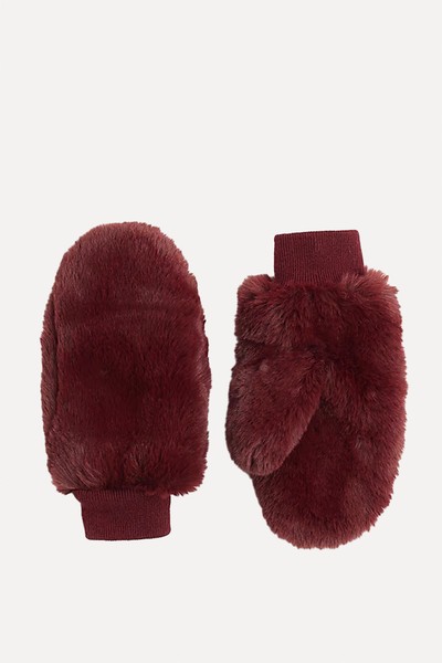 Faux Fur Mittens from River Island