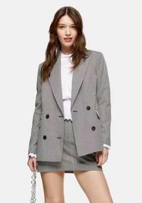Mini Houndstooth Single Breasted Blazer from Topshop