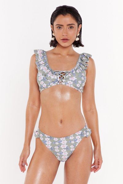 Floating Into Summer Floral Tie Bikini Set