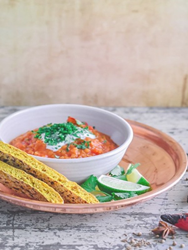 Red Lentil Dhal With Turmeric Pitta