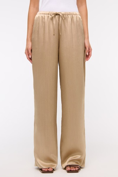 Textured Satin Pull-On Pant