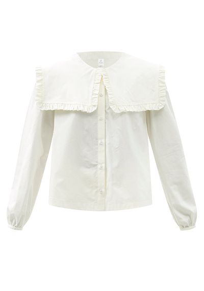 Melanie Frilled-Collar Cotton-Poplin Blouse from Molly Goddard