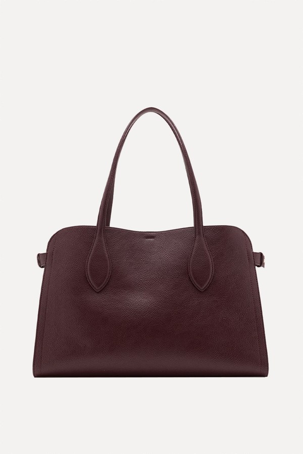 Bag With Pebbled Leather Effect from Mango