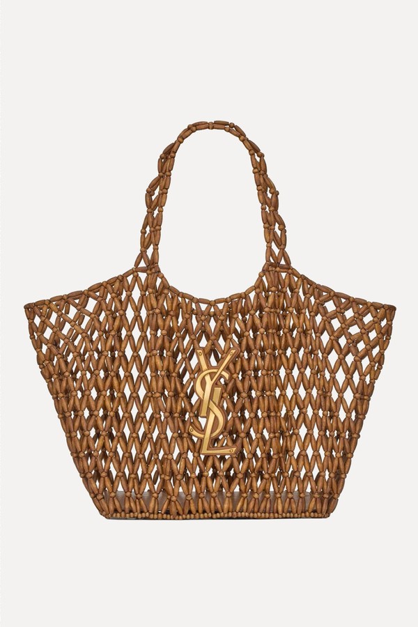 Icare Medium In Wood Beads from Saint Laurent