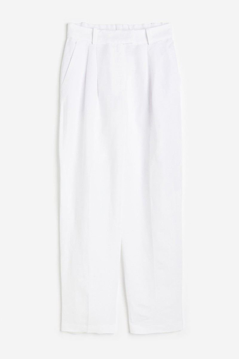 Tapered Linen-Blend Trousers from H&M