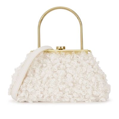 Estelle Mini Ivory Faux Shearling Bag from Cult Gaia
