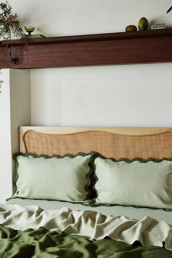 Set Of Two Scalloped Pillowcases from Bed Threads