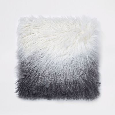 Grey Ombré Mongolian Cushion