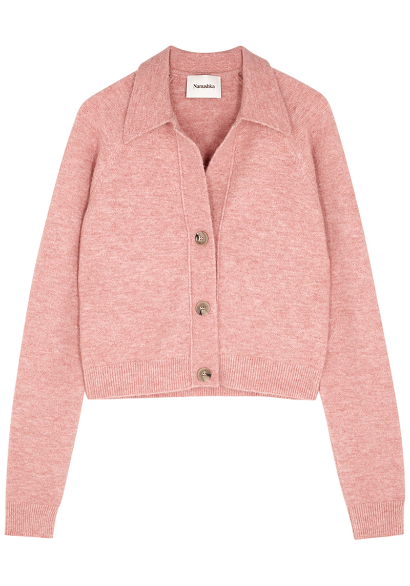 Cade Fine-Knit Cardigan from Nanushka