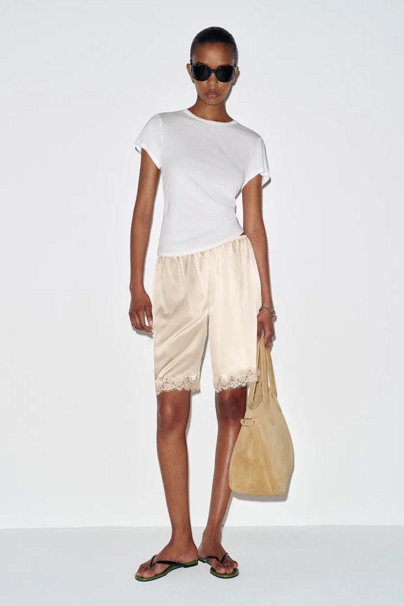 Clara Silk Bermuda Shorts from Reformation 