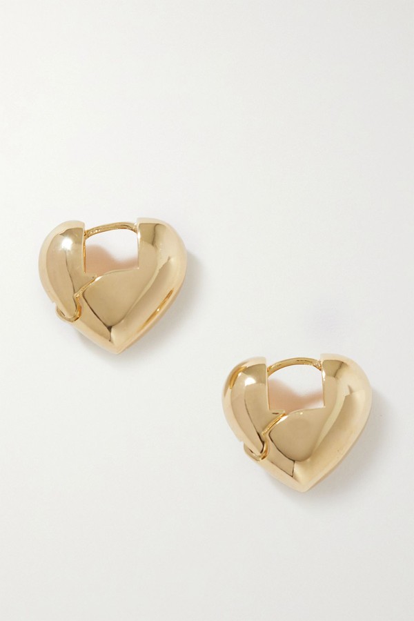 In My Heart Gold-Plated Hoop Earrings from Martha Calvo