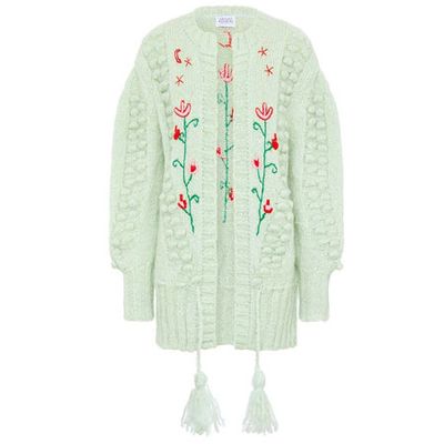 Gloria Embroidered Mohair Midi Cardigan from Hayley Menzies
