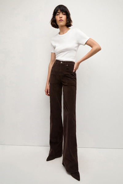 Crosbie Corduroy Wide-Leg Pant from Veronica Beard