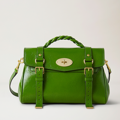 Alexa Apple Green Wrinkled Patent