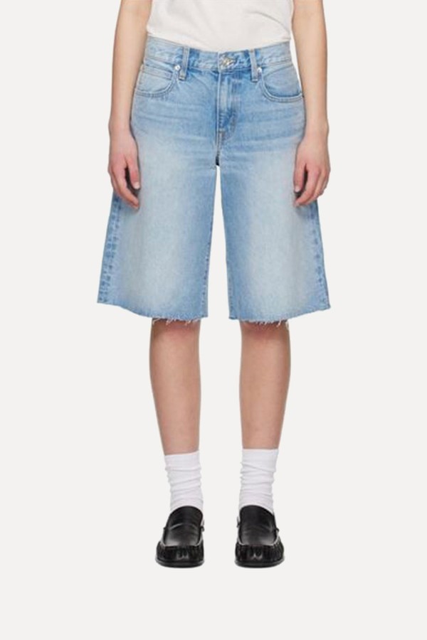 Blue Mica Denim Shorts from SLVRLAKE